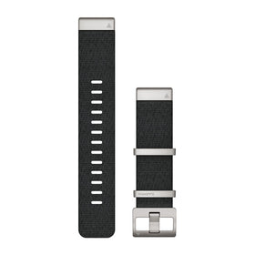 Garmin QuickFit 22 Watch Straps. Jacquard-weave Nylon Strap Black