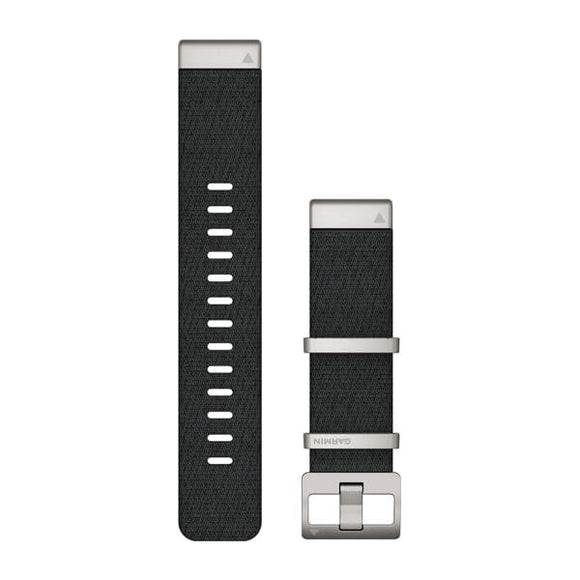 Garmin QuickFit 22 Watch Straps. Jacquard-weave Nylon Strap Black