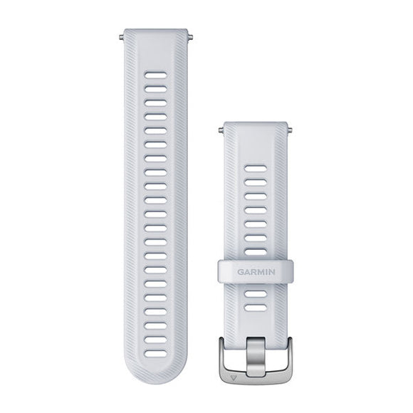Garmin Forerunner Watch Bands (22 mm). Whitestone with Silver Hardware