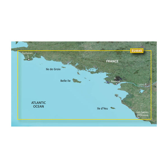 Garmin microSD/SD card: VEU464S-Penmarch to Les Sables d'Olonne