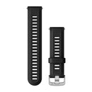 Garmin Forerunner Watch Bands (22 mm). Black with Silver Hardware-1