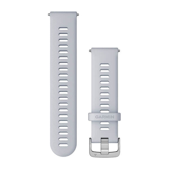 Garmin Quick Release Bands (22 mm). Whitestone with Silver Hardware
