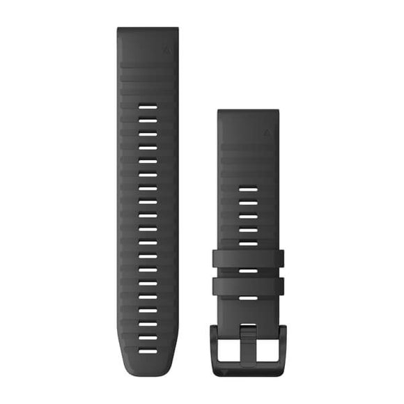 Garmin QuickFit 22 Watch Bands. Slate Gray Silicone with Black Hardware