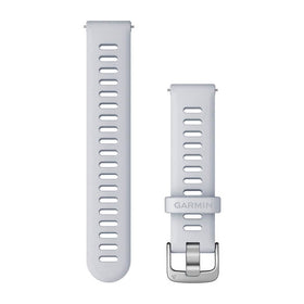 Garmin Quick Release Bands (18 mm). Whitestone with Silver Hardware