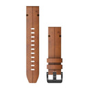 Garmin QuickFit 22 Watch Bands. Chestnut Leather-1