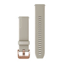 Garmin Quick Release Bands (20 mm). Light Sand with Rose Gold Hardware-1