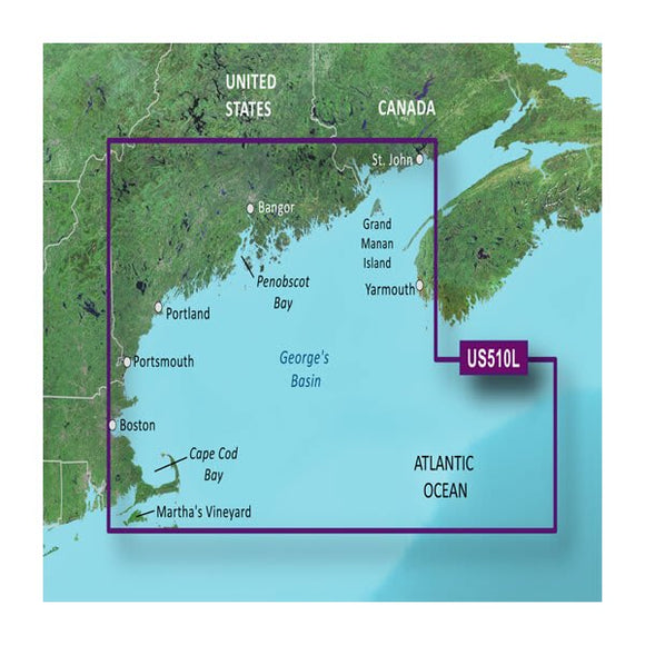 Garmin microSD/SD card: VUS510L-St.John-Cape Cod