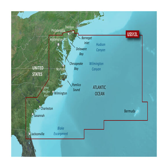Garmin microSD/SD card: VUS512L-Mid-Atlantic