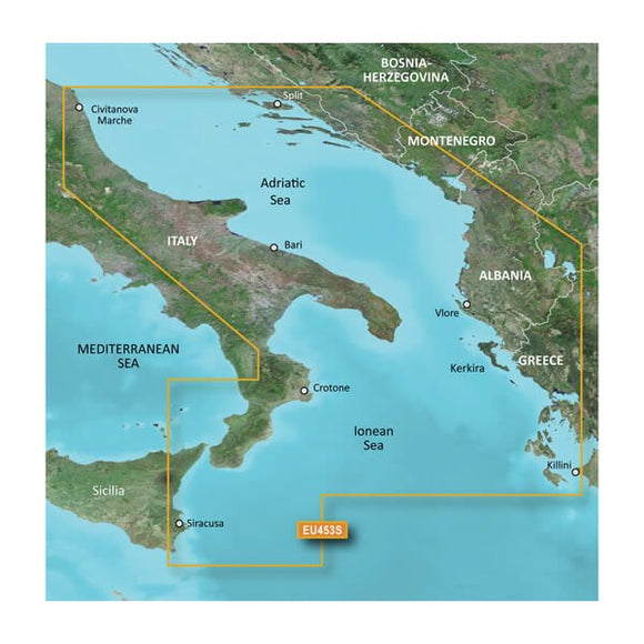 Garmin microSD/SD card: VEU453S-Adriatic Sea. South Coast