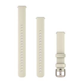Garmin Lily 2 Bands (14 mm). Coconut Silicone with Cream Gold Hardware