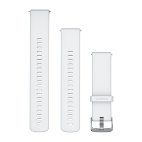 Garmin Quick Release Bands (22 mm). Whitestone with Silver Hardware