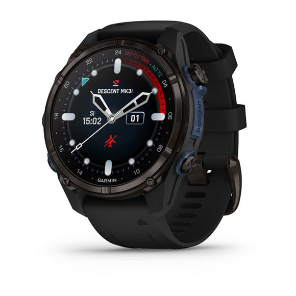 Garmin Descent Mk3i 43 mm. Carbon Gray DLC Titanium with Black Silicone Band