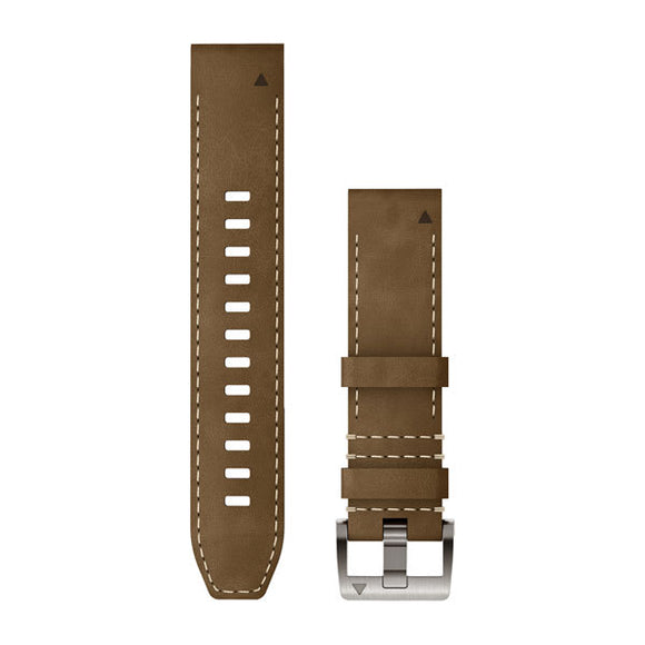 Garmin QuickFit 22 Watch Straps. Leather/FKM Hybrid Strap. Tundra/Black