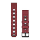 Garmin QuickFit 22 Watch Bands. Marsala/Graphite Silicone-1