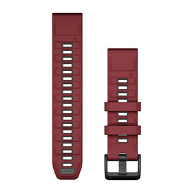 Garmin QuickFit 22 Watch Bands. Marsala/Graphite Silicone