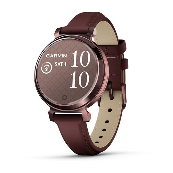 Garmin Lily 2 Classic. Dark Bronze with Mulberry Leather Band