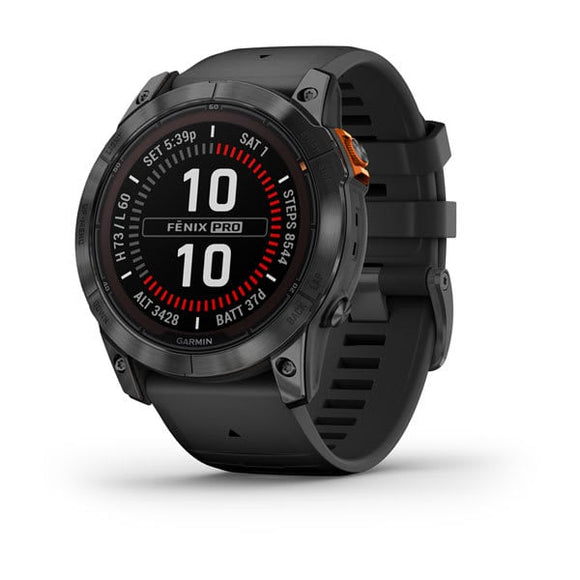 Garmin fenix 7X Pro Solar Edition. Slate Gray with Black Band