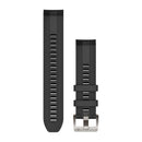 Garmin QuickFit 22 Watch Straps. Black Silicone Strap-1