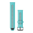 Garmin Quick Release Bands (22 mm). Aqua/Black with Slate Hardware-1