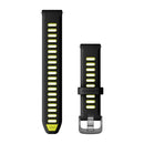 Garmin Quick Release Bands (18 mm). Black/Amp Yellow with Slate Hardware-1