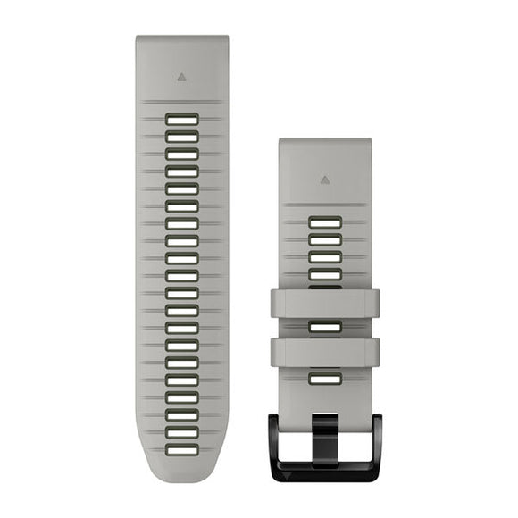 Garmin QuickFit 26 Watch Bands. Fog Gray/Moss Silicone