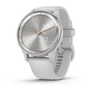 Garmin vvomove Trend. Silver Stainless Steel Bezel with Mist Gray Case and Silic-1