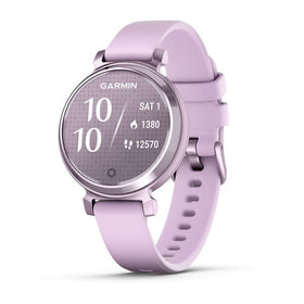 Garmin Lily 2. Metallic Lilac with Lilac Silicone Band