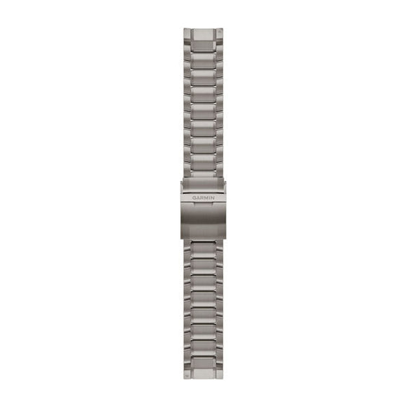 Garmin QuickFit 22 Watch Straps. Hardened Swept-Link Titanium Bracelet