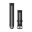 Garmin Forerunner Watch Bands (22 mm). Black/Powder Gray with Slate Hardware-1