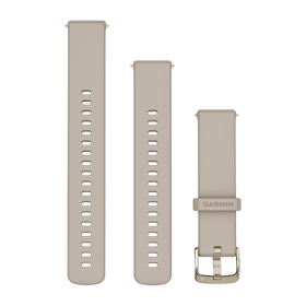 Garmin Quick Release Bands (18 mm). French Gray with Soft Gold Hardware