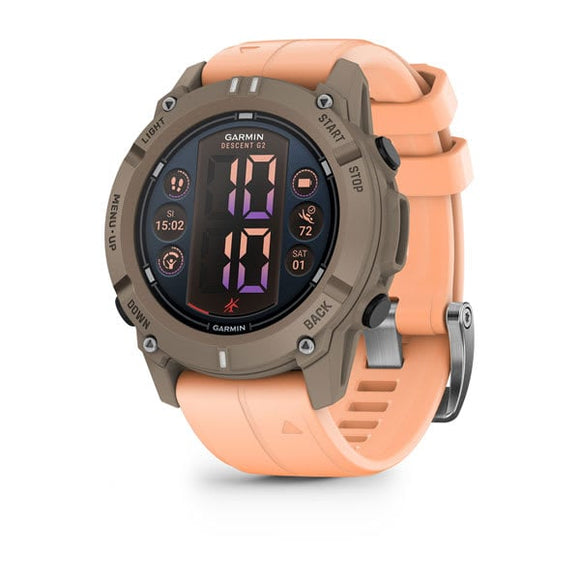 Garmin Descent G2. Paloma with Shell Pink Band