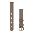 Garmin Lily 2 Bands (14 mm). Coffee Fabric with Cream Gold Hardware-1