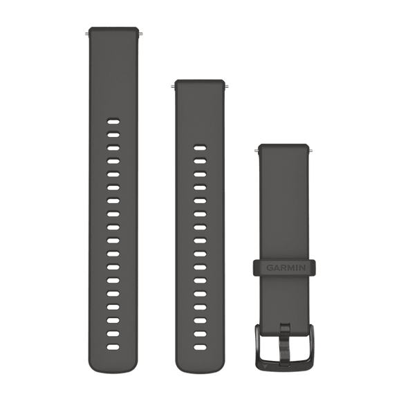 Garmin Quick Release Bands (18 mm). Pebble Gray with Slate Hardware