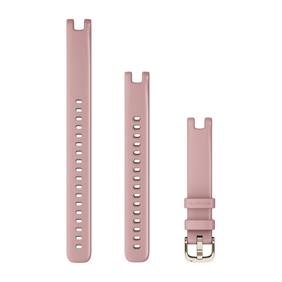 Garmin Lily Bands (14 mm). Dust Rose with Cream Gold Hardware
