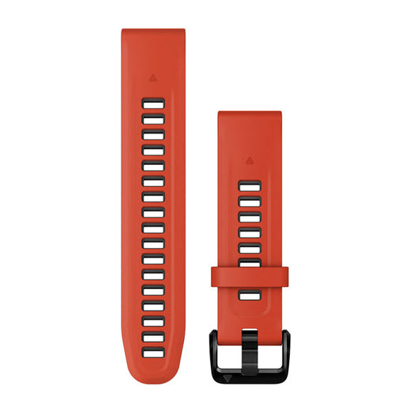 Garmin QuickFit 20 Watch Bands. Flame Red/Graphite Silicone