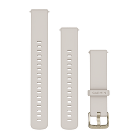 Garmin Quick Release Bands (18 mm). Ivory with Soft Gold Hardware