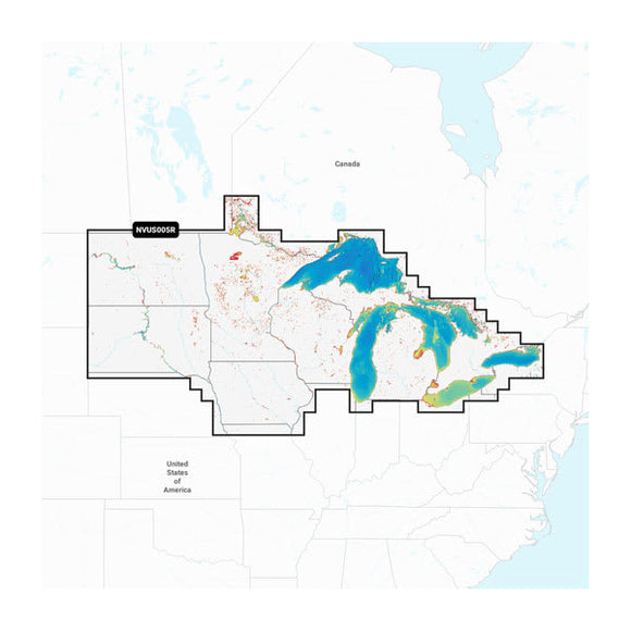 Garmin U.S. North & Great Lakes - Lakes. Rivers and Coastal Marine Charts