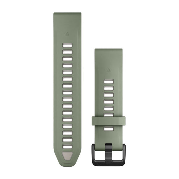 Garmin QuickFit 20 Watch Bands. Willow/Fog Gray Silicone
