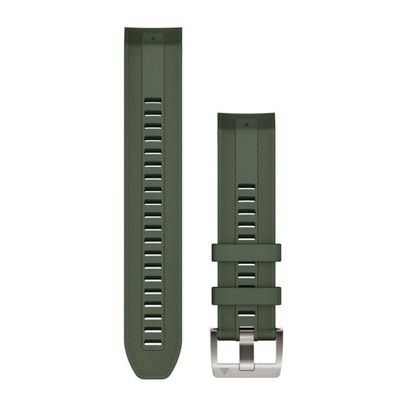 Garmin QuickFit 22 Watch Straps. Pine Green Silicone Strap