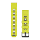 Garmin QuickFit 22 Watch Bands. Amp Yellow/Graphite Silicone-1