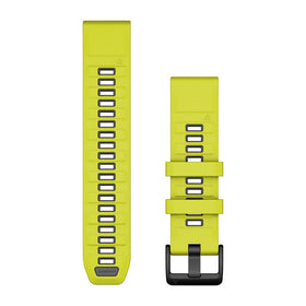 Garmin QuickFit 22 Watch Bands. Amp Yellow/Graphite Silicone