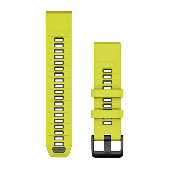 Garmin QuickFit 22 Watch Bands. Amp Yellow/Graphite Silicone