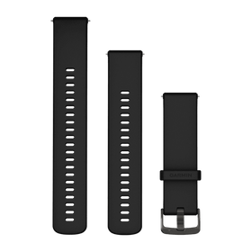 Garmin Quick Release Bands (22 mm). Black with Slate Hardware