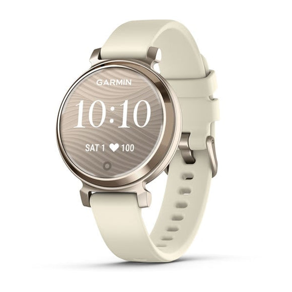 Garmin Lily 2. Cream Gold with Coconut Silicone Band