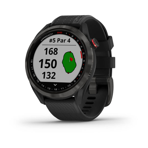 Garmin Approach S42. Gunmetal with Black Band
