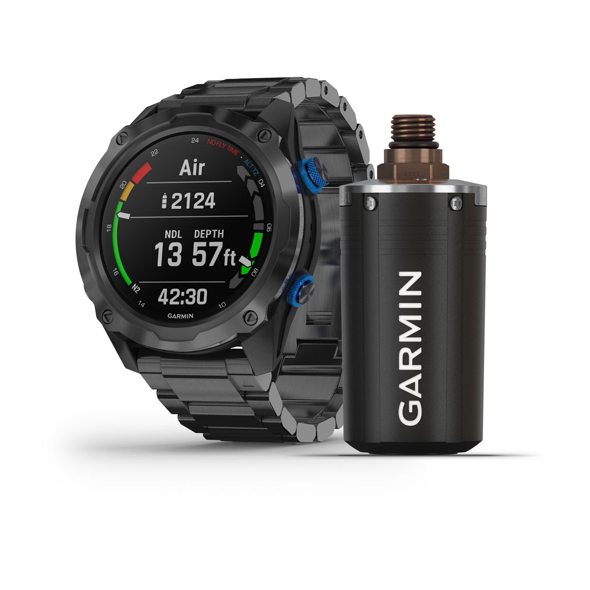 Garmin Descent Mk2i Bundle. Titanium Carbon Gray DLC with DLC Titanium Band