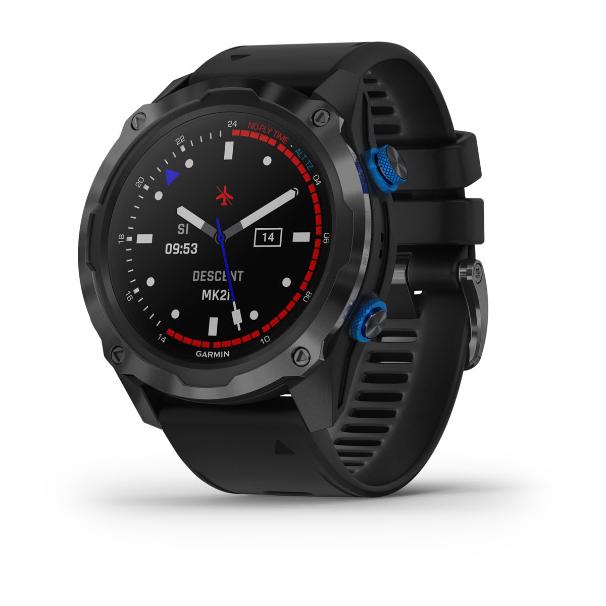 Garmin Descent Mk2i. Titanium Carbon Gray DLC with Black Band