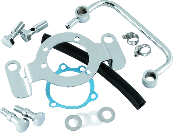 Bikers Choice 93-17 Big Twin Exc M8 Chrome Air Cleaner Mounting Kit For Custom Air Cleaners