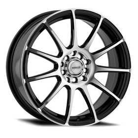 MAXXIM CHAMP 15 X 6.5 +38 4 X 100/114.3 CB73.1 MACHINED FACE / GLOSS BLACK