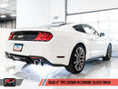 AWE Track Edition Cat-back Exhaust for the 2018+ Mustang GT - Quad Chrome Silver Tips-2